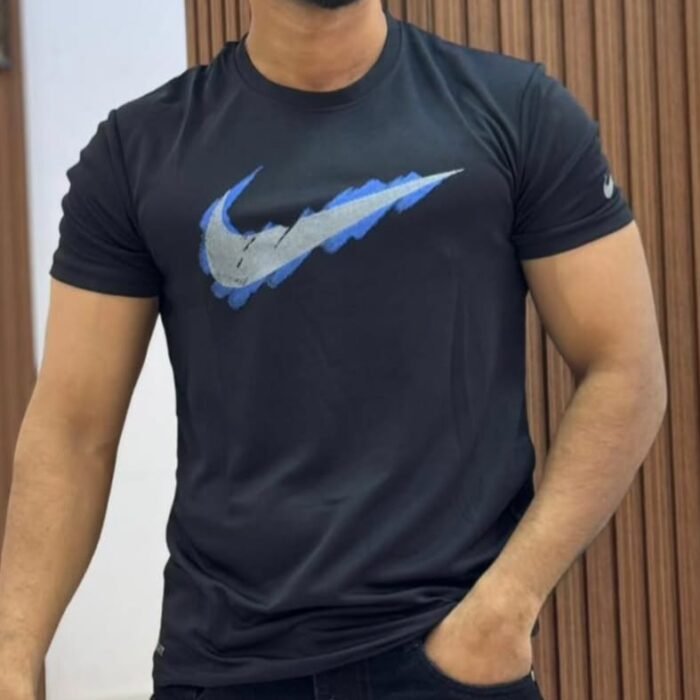 Men's Swoosh Graphic Printed Casual T-Shirt